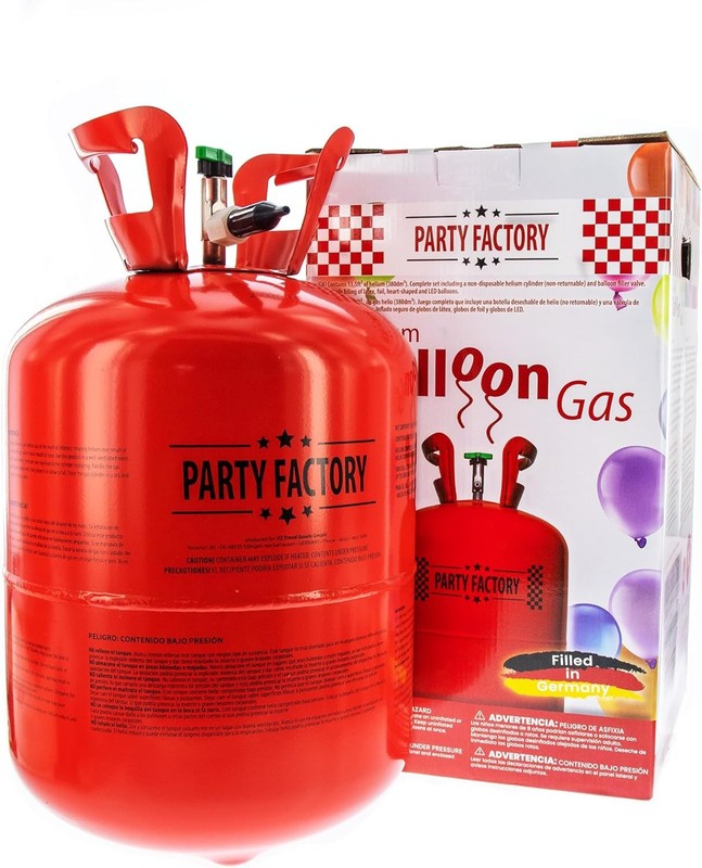 Party Factory helium tank for 50 ballons, helium cylinder 14.1