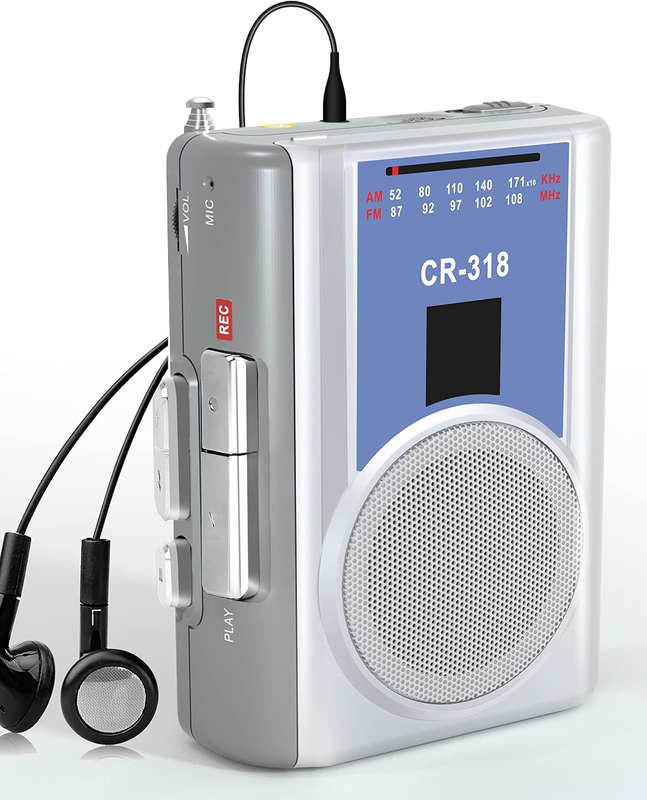Recorder With Am Fm, Portable Vintage Cassette Tape Play