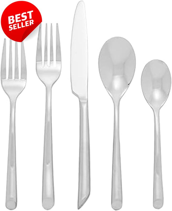 Satin Wave 20-Piece Forged Stainless Steel Flatware Set Service for 4 - US