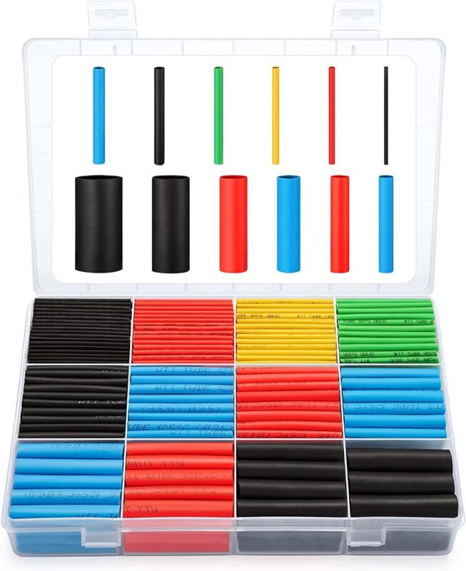 560Pcs HEAT SHRINK TUBING Insulation Shrinkable Tube 2:1 Wire Cable