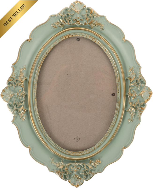 Vintage Picture Frame European Style Antique Photo Frame Wall Mounted Retro Oval