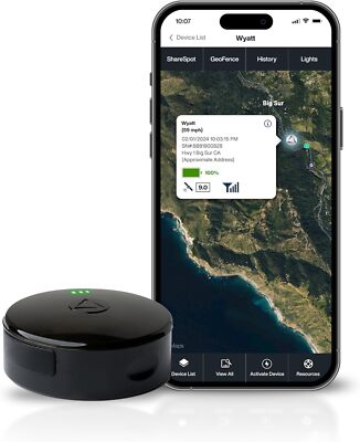 LandAirSea 54 GPS Tracker - USA Manufactured, Waterproof Magnet Mount. Full