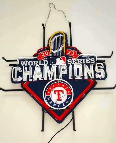 Texas Rangers 2023 World Series 17"x17" Neon Light Sign Lamp HD Vivid Printing