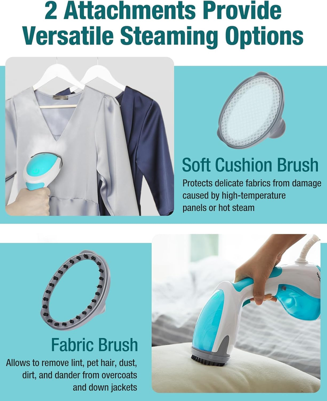 1200-Watt Handheld Steamer for Clothes, 30-Second Heat-up, 8.79-Ounce Water Tank