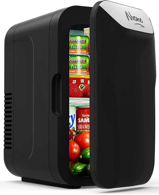 Mini Fridge,6 Liter Small Refrigerator Portable  Cooler/Warmer Freezer Black