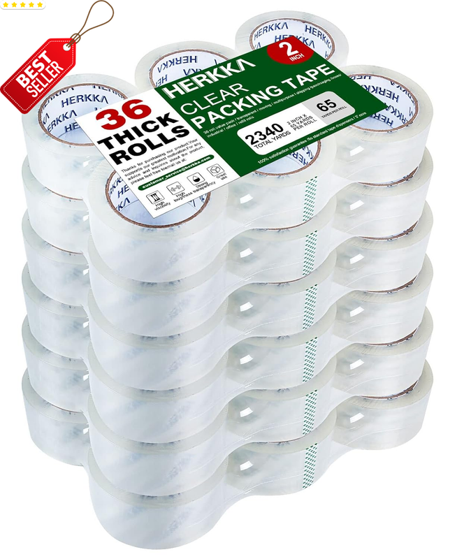 Clear Packing Tape 36 Rolls Heavy Duty 2in x 65yd Thick Shipping Sealing US