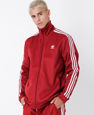 adidas beckenbauer track top maroon