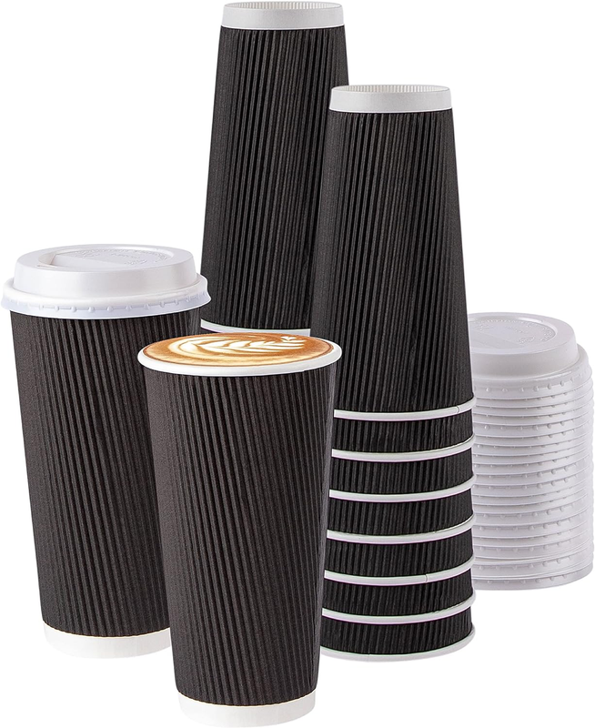 . | [100 Pcs] Paper Coffee Cups, To Go Cof