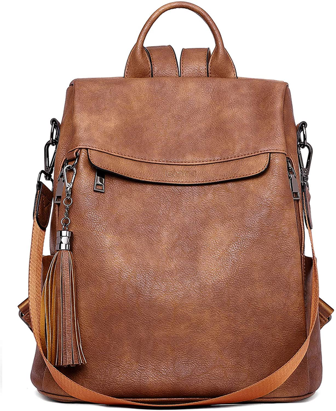 Large Leather Anti Theft Travel Shoulder Fashion Backpack Bag Purse for Women