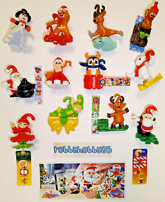 CHRISTMAS 2023 COMPLETE SET 12 FIGURES WITH PAPERS KINDER JOY