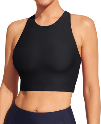 Women'S Swim Bra Adjustable Strap Padded Sports Bra Swimsuit Top Swimming Bra Mo