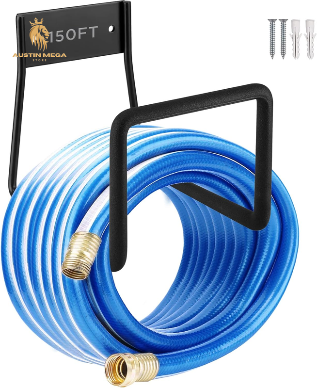 Garden Hose Holder Hook, Wall Mounted Hose Reel Water Hose Storage Hanger