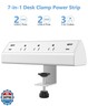 Desk Clamp Power Strip,40W Fast Charging Station,Desktop Mount Surge Protector,2 PD 20W USB C Ports,3 Outlets for Home,Office,Fit 1.9
