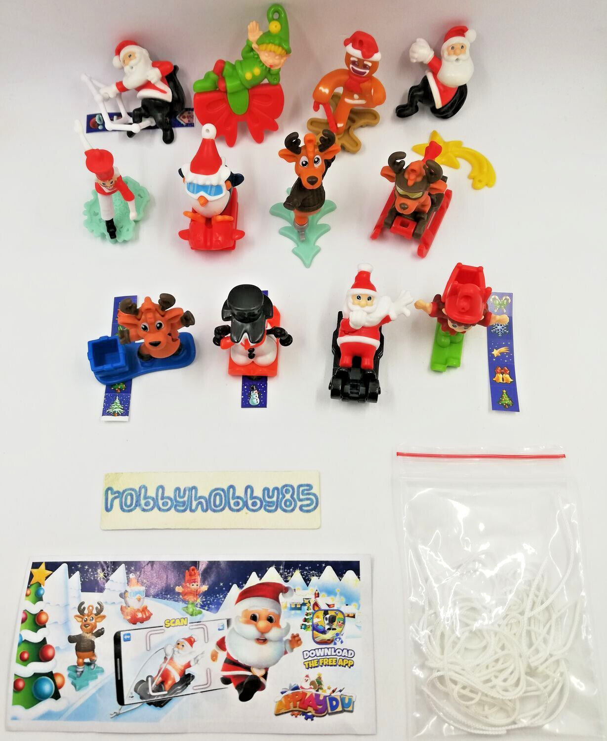 店頭用 Kinder キャラクター プラトイ フィギュア アメトイ ディスプレイ Complete Set Fish (VQ425 - VQ425A) + 2 BPZ Kinder Surprise
