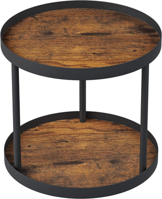Giikin 2-Tier Lazy Susan Turntable Food Storage Container, 9.8 Inch Round 360 De