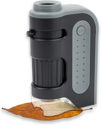 Microbrite plus 60X-120X LED Lighted Pocket Microscope, Portable Handheld Micros