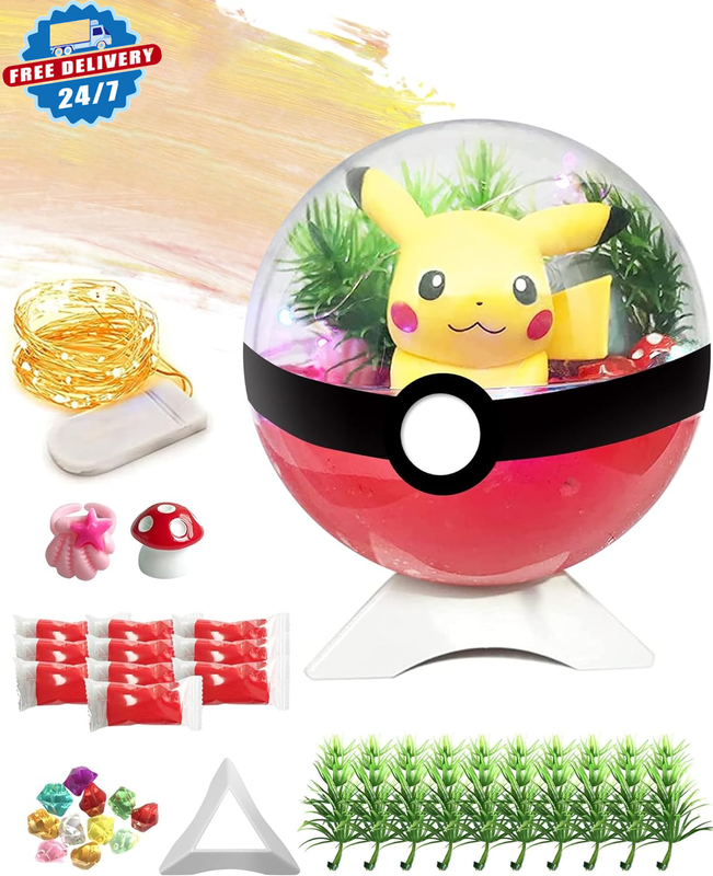 Make Your Own Po-Ke-Mon Night Light Kit for Kids - Light-Up Easter Egg Terrarium