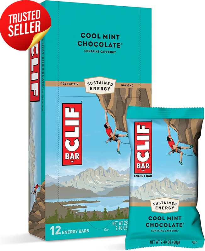 Energy Bar Cool Mint Chocolate Caffeine 12 Pack