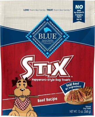 Blue Buffalo Stix Natural Soft-Moist Dog Treats, Beef Recipe 13-oz Bag