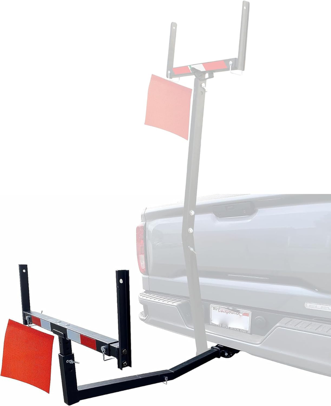 Hitch Mounted Portable Pickup Truck Bed Extender For Ladder, Rack, Canoe, Kayak