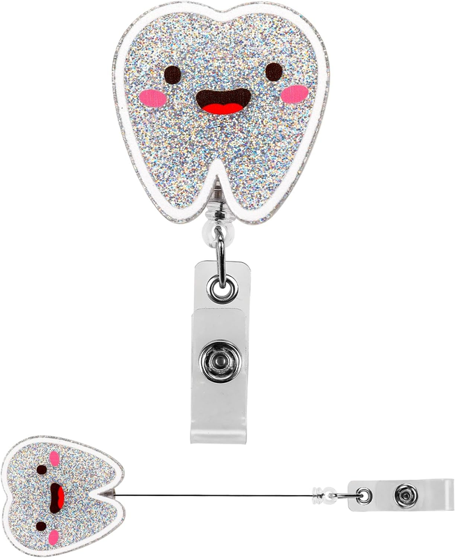 Nurse Badge Reel Retractable Bling Acrylic Nursing ID Card A