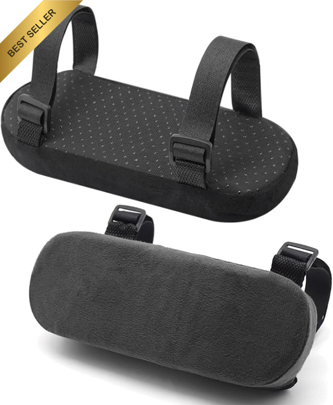 2 Pcs Chair Foam Armrest Pads Comfortable Office Gaming Desk Chair Black