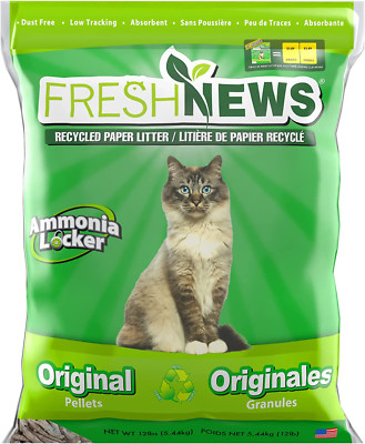 Fresh News Recycled Paper, Cat Litter, Original Pellet, Odor Control | 25 Pound