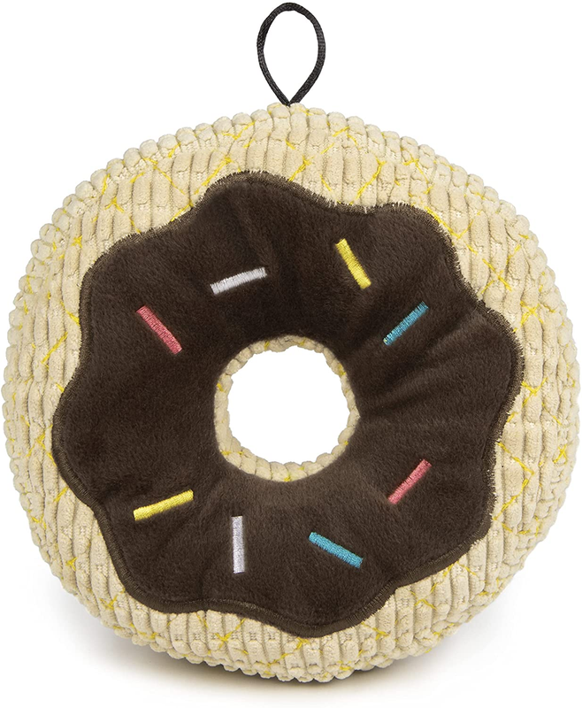 TrustyPup Chocolate Donut Silent Squeaker Dog Toy Ultrasonic