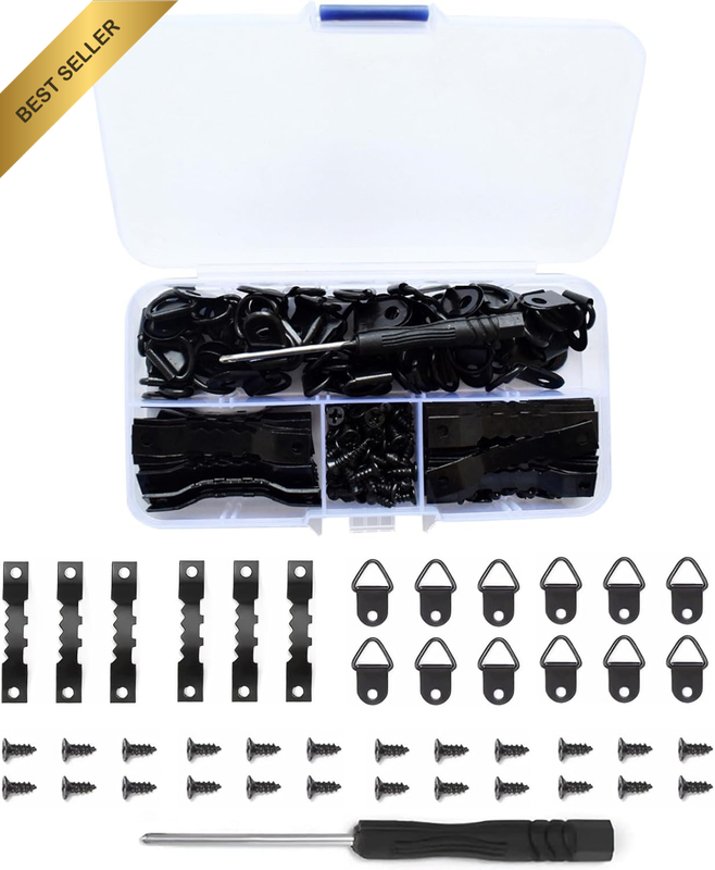 251Pcs Frame Hanging Kit , with Stainless Steel Heavy Duty Sawtooth Picture Hang