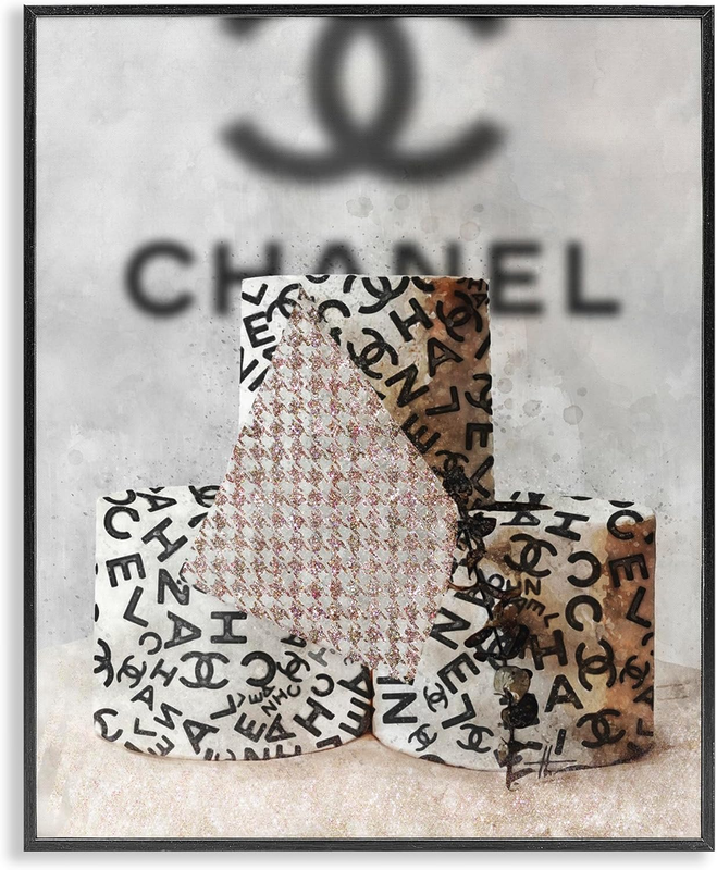 Chic Off-White Toilet Paper Wall Art - 24x30 Fashionable Home Decor