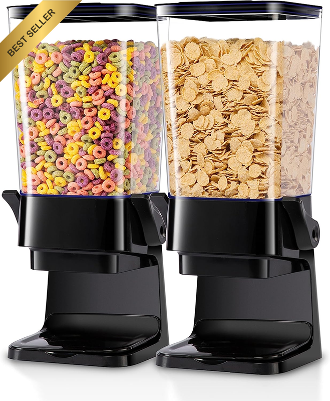 Cereal Dispenser Countertop with Lids, 5L Organization and Storage Containers fo