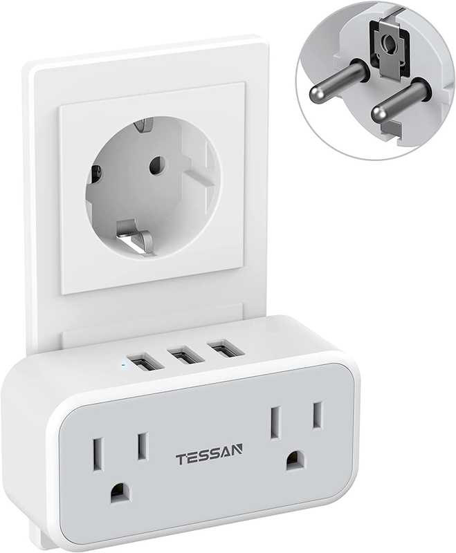 Type E/F Plug Adapter,  Germany France Power Adapter, Korea Cruise Travel Conver