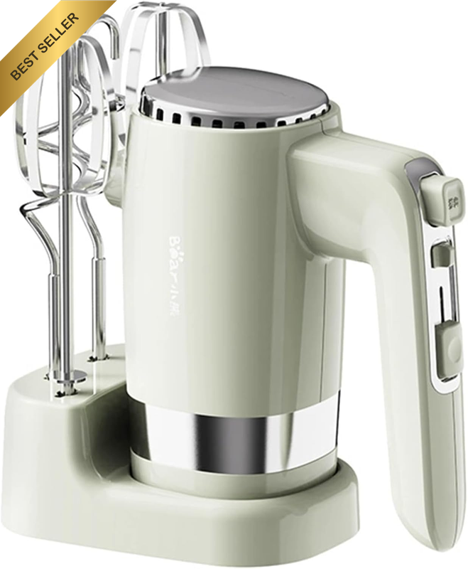 300W Electric Hand Mixer 10 Speed Turbo Beaters Dough Hooks
