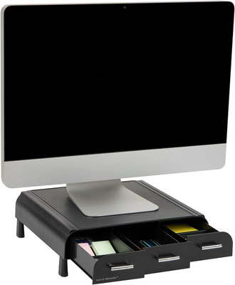 Mind Reader Monitor Stand, Laptop Riser, Desktop Organizer, Storage Drawer, Offi
