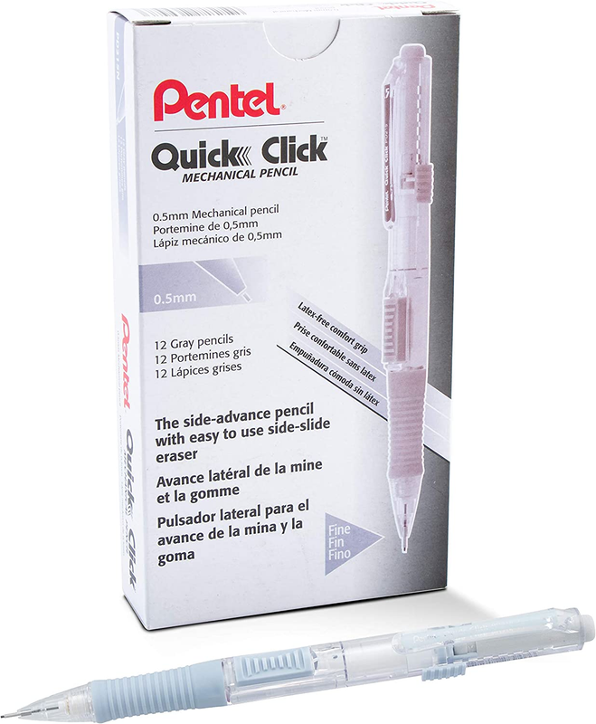 (0.5mm), Gray Barrel, Box Of 12 Pencils (pd215n)