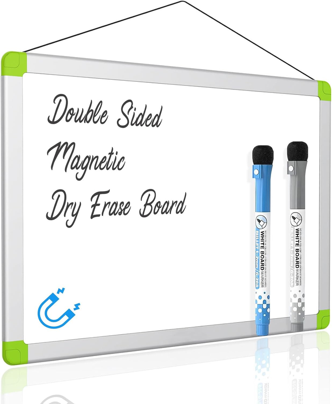 Small Dry Erase Board for Wall Hanging, 12 X 8" Aluminum Frame Portable Mini Whi