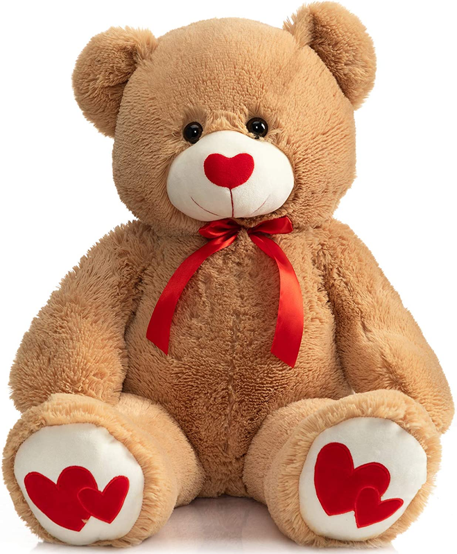 Giant Teddy Bear Soft Stuffed Animal 36" Large Christmas Bir