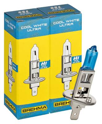 2x BREHMA H1 Xenon look Optik Halogen Super weiss HID Auto Lampen Birnen 12V 55W