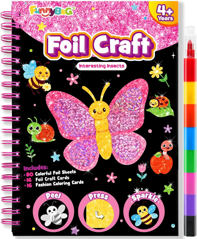 Foil Art - Foil Crafts Kit for Kids, Girls Gifts Age 6-8, Arts & Crafts Supplies