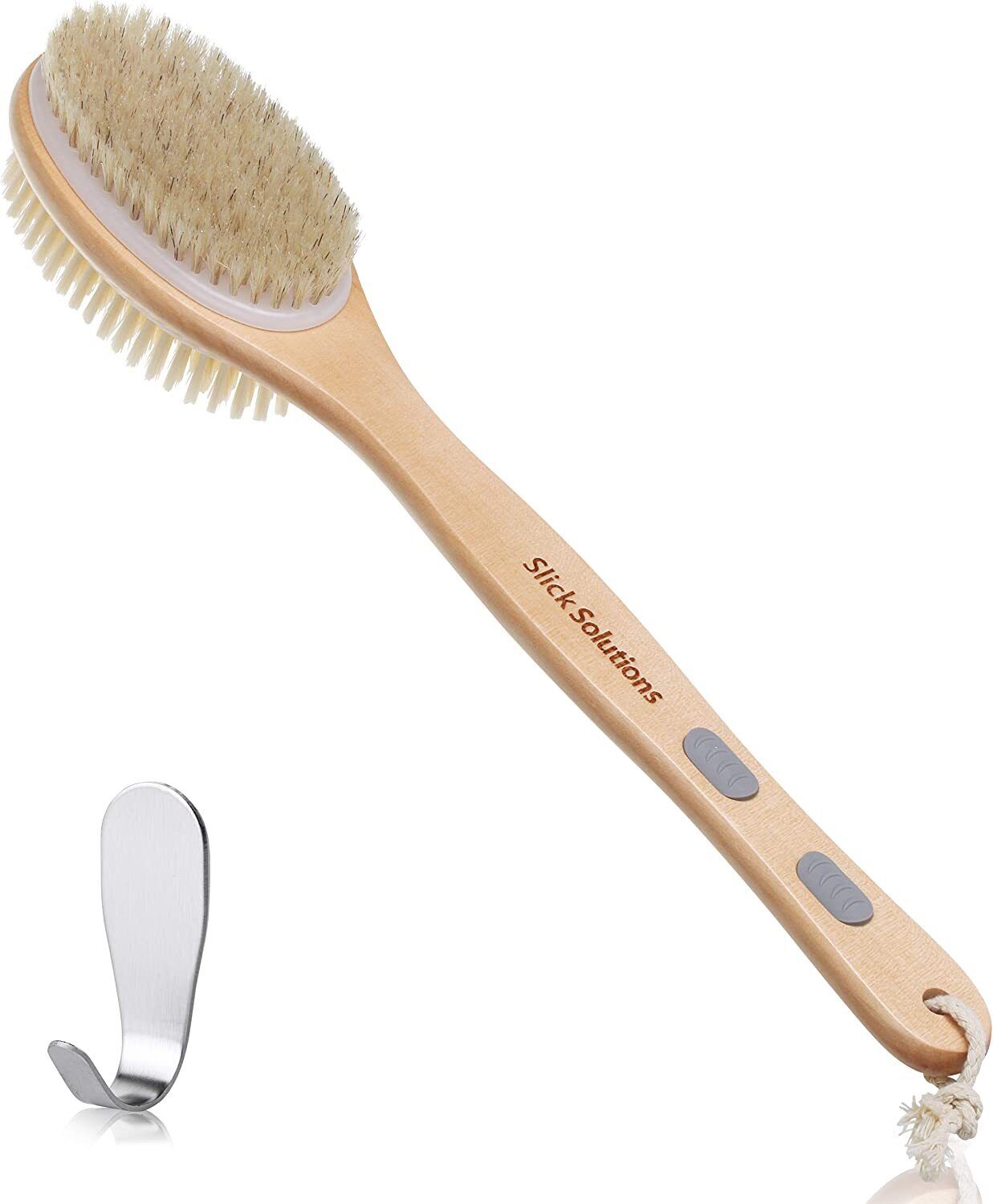 Bath Brush, Back Scrubber With Natural Soft And Stiff
