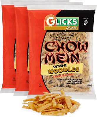  Wide Chow Mein Noodles, 10oz (3 Pack), Wide and Crisp, No Artificial Flav