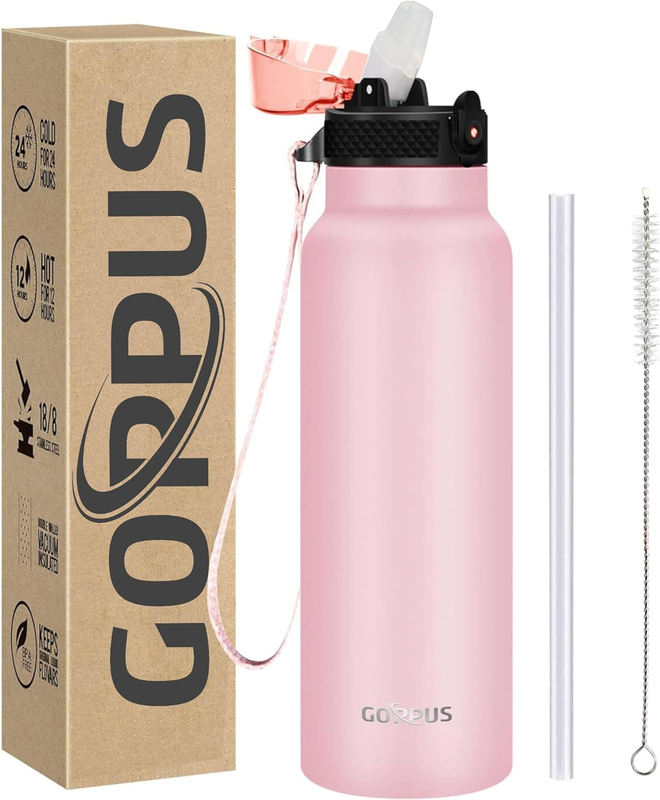 With Straw Stainless Steel