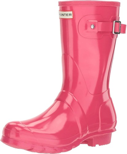 HUNTER BOOTS - женские оригинальные короткие резиновые сапоги, темно-синие, размер 11)