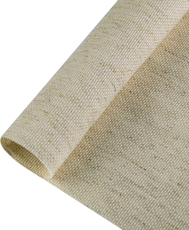 Aida Cloth Big Size 14 Count, Natural Oatmeal Cross Stitch Fabric, 60 Inch by 36