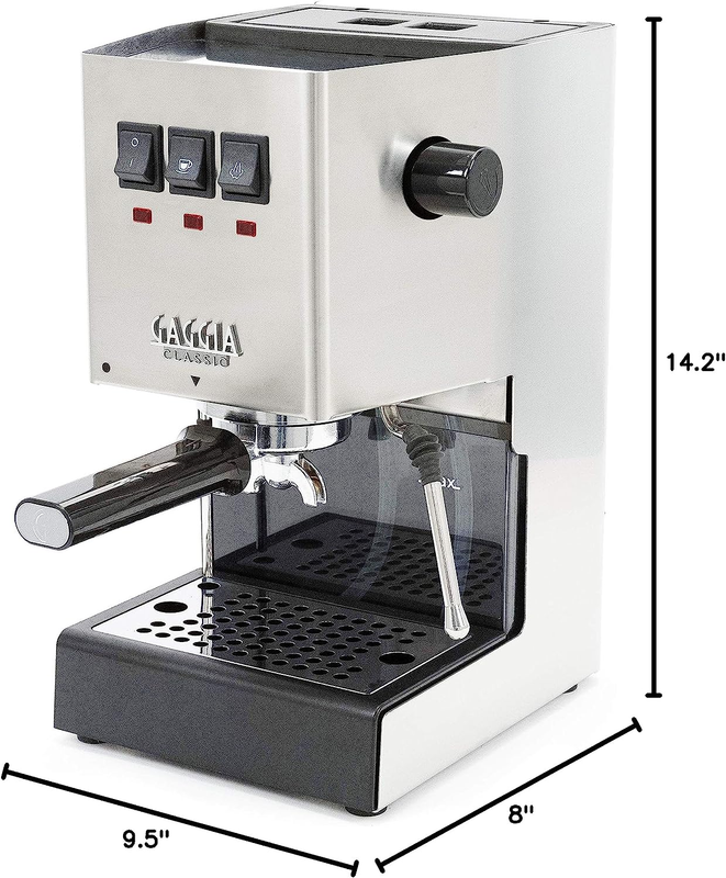 Gaggia RI9380/46 Classic Evo Pro, Small, Brushed Stainless Steel