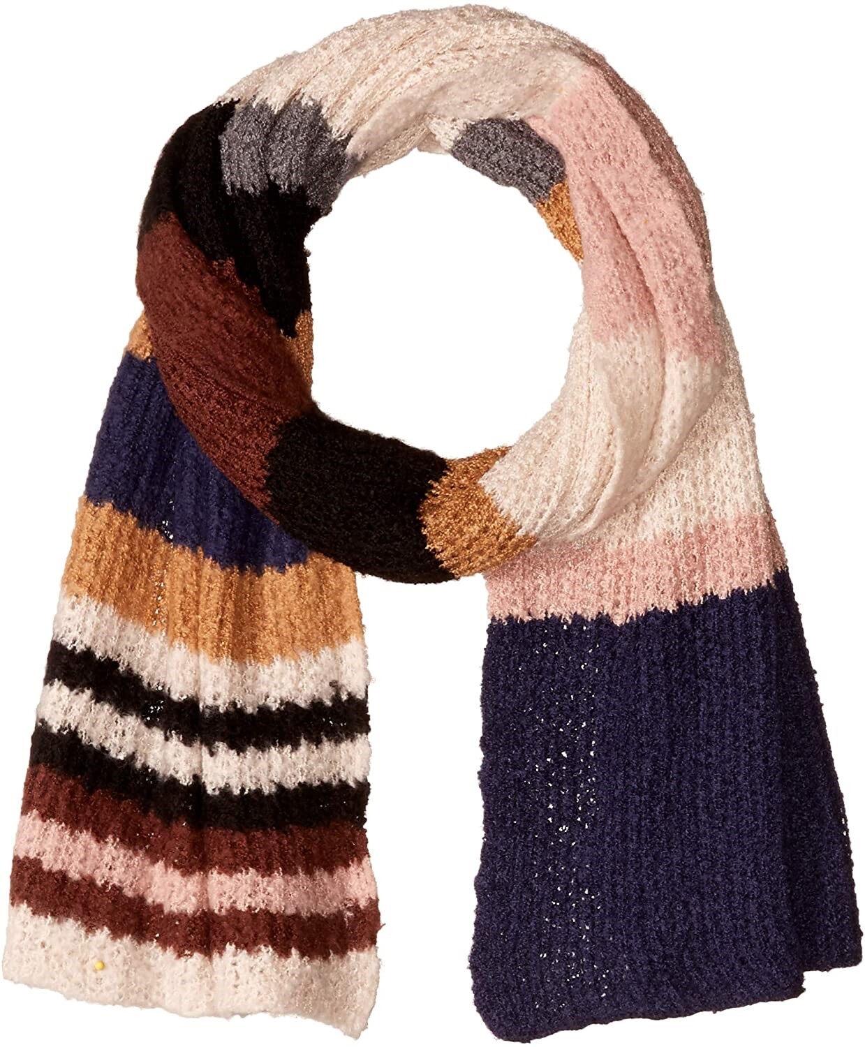 Steve Madden Women's 247368 Neutral Oh So Cozy Striped Muffler Size One Size