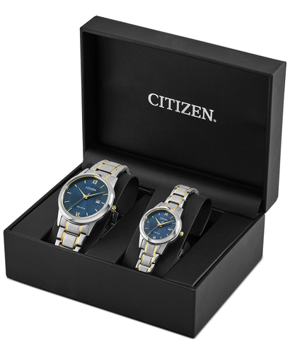 Pre-owned Citizen Pairs-2016 Men's And Ladies Bracelet Watch Set Msrp $495