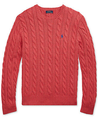 *NWT - Polo Ralph Lauren Men's Crew Neck Cotton Cable-Knit Sweater  : S - XXL 