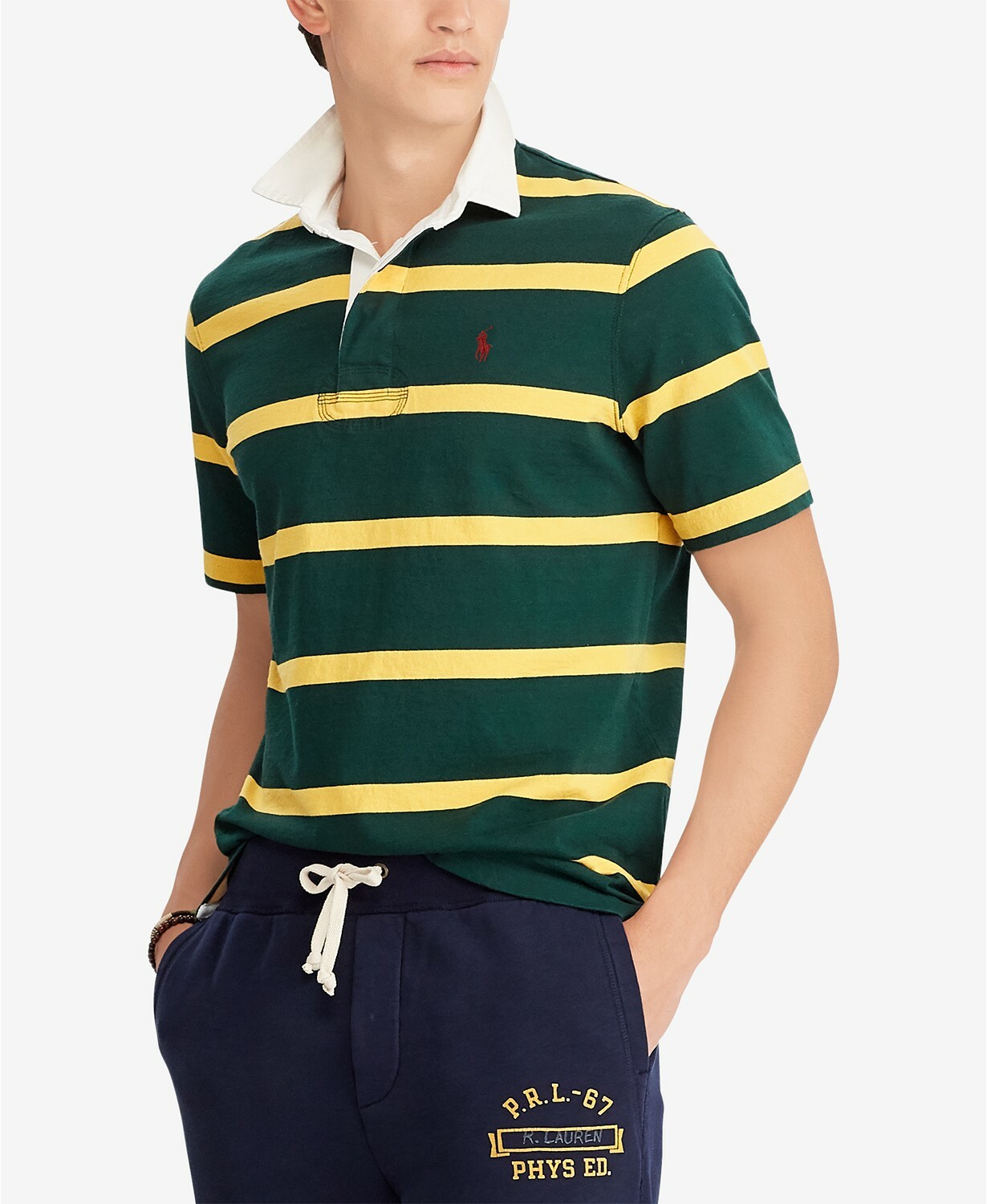 【POLO RALPH LAUREN】VINTAGE STRIPED JERSEY RUGBYポロシャツ Polo Ralph Lauren NWT Men's Iconic Cotton Striped Rugby