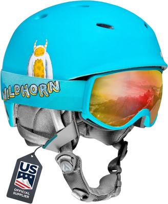 Wildhorn Spire Combo Pack Ski Helmet Kids- Snowboard Helmet with Goggles for Tod
